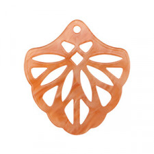 Resin pendant 40mm - Coral red